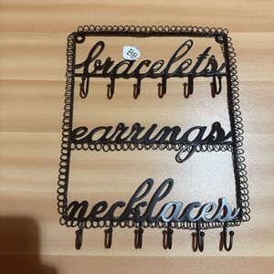 Jewelry Hanger Storage Wall Decor Black Bracelets Earring Necklace